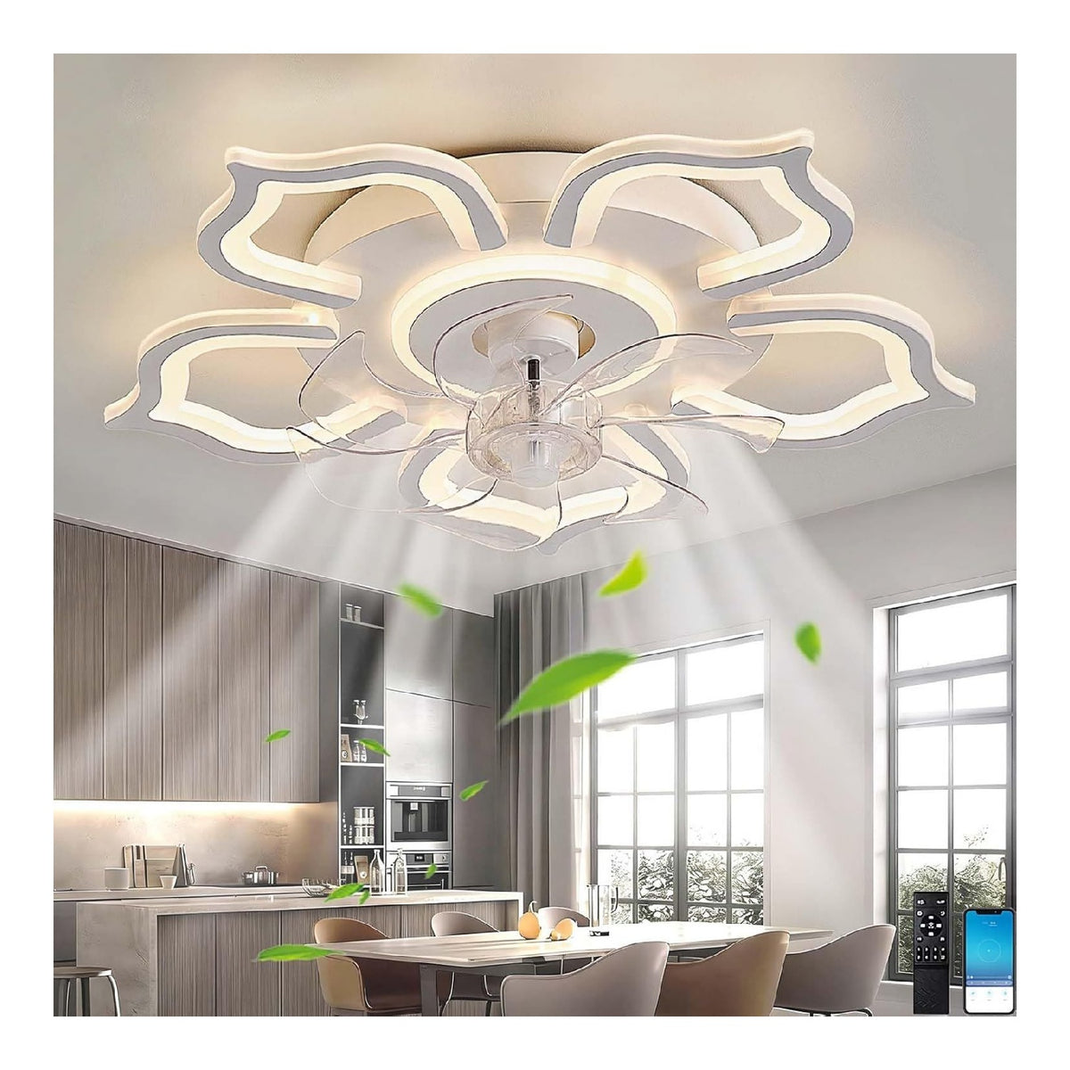 Luminaire Blanc et Ambre a silhouette graphique de type lustre 9Z-2321