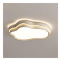 Plafonnier Blanc et Ambre a presence elegante et lumiere agreable 3000 K