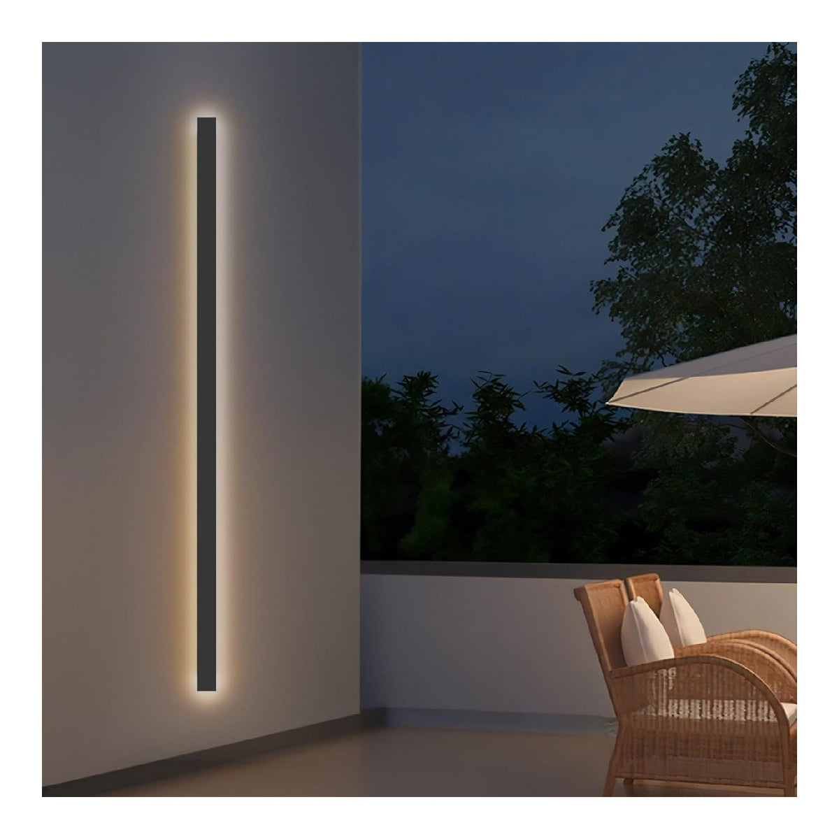 Applique murale Noir et Blanc au style moderne avec conception fonctionnelle 45W IP65 3000K