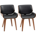 Deux chaises vintage pour repas avec structure bois noir et assise confortable pour salon ou cuisine