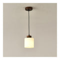 Suspension Blanc aux lignes epurees avec eclairage confortable E27 8K-8630