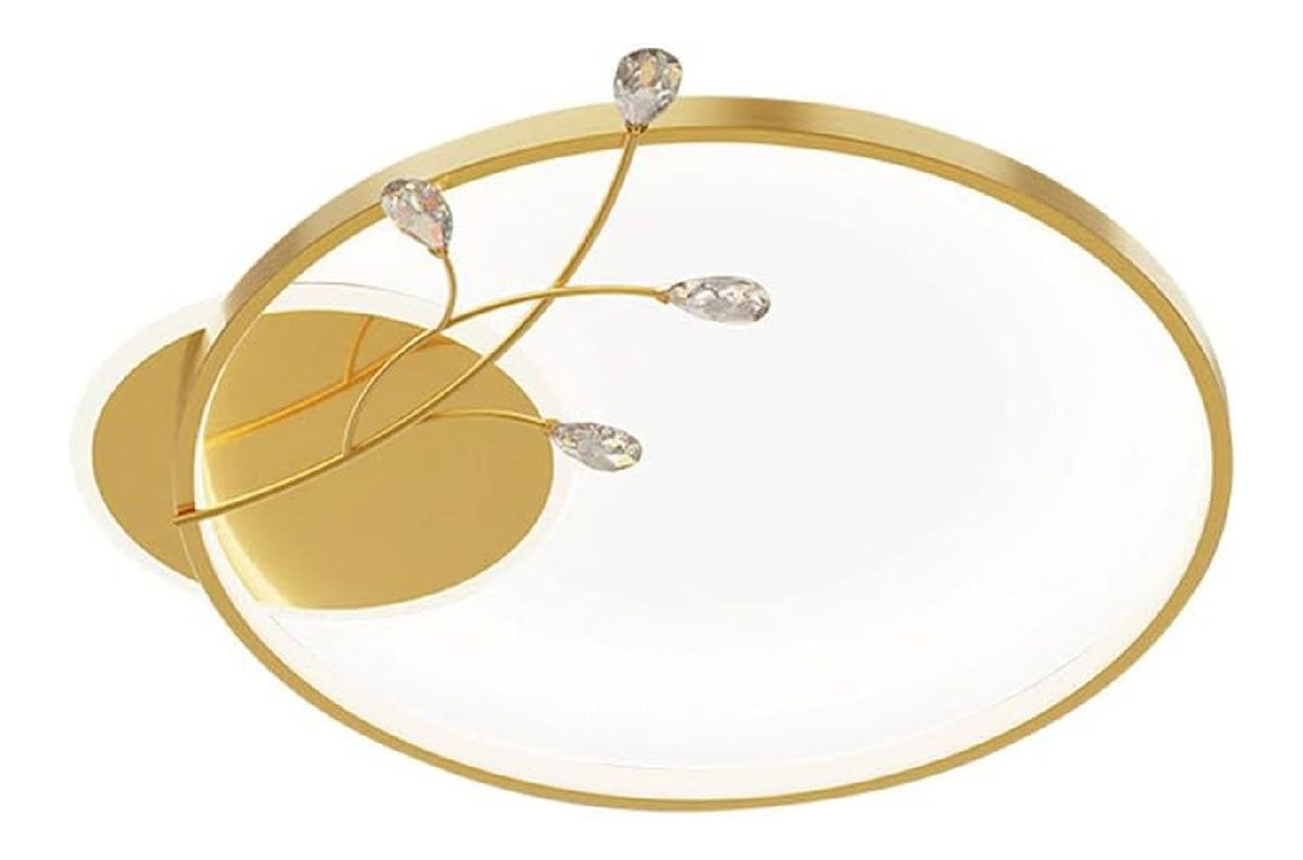 Solution lumineuse Ambre et Transparent au dessin sobre en format plafonnier