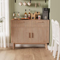 Meuble bas salle a manger 100 cm en bois avec deux tiroirs, rangement compact pour cuisine ou salon, montage facile