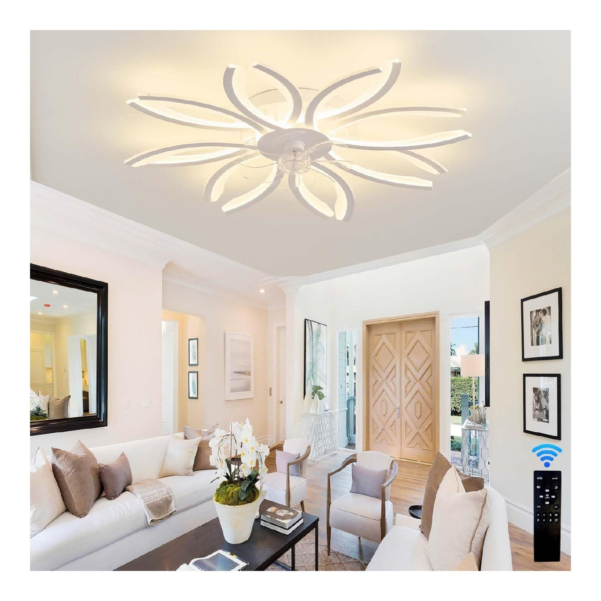 Eclairage Blanc et Ambre contemporain en version luminaire 84 W