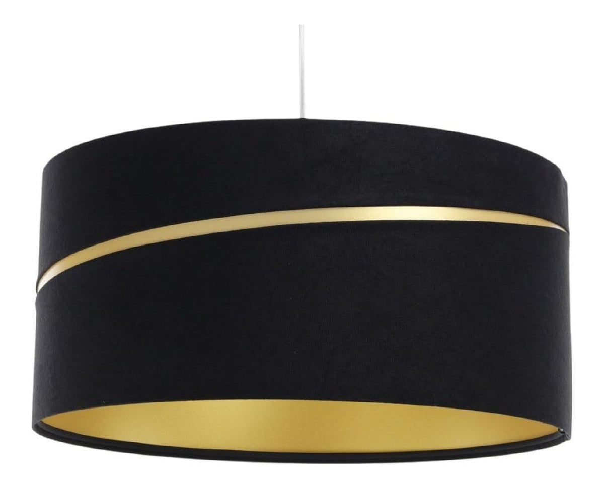 Suspension decoratif Noir et Dore avec diffusion lumineuse harmonieuse 60 W IP20