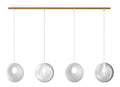 Suspension decoratif Blanc et Ambre avec diffusion lumineuse harmonieuse
