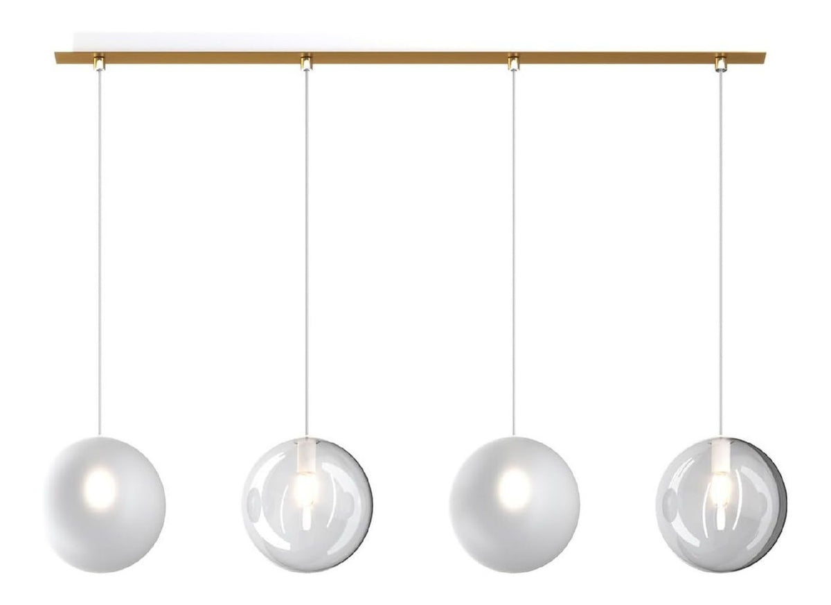 Suspension decoratif Blanc et Ambre avec diffusion lumineuse harmonieuse