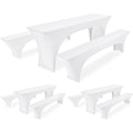 Bancs bout de lit finition bois creme