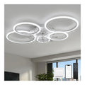 Plafonnier Blanc et Ambre au style moderne avec conception fonctionnelle 5S-1257