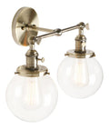 Applique murale Ambre et Bronze a presence elegante et lumiere agreable E27
