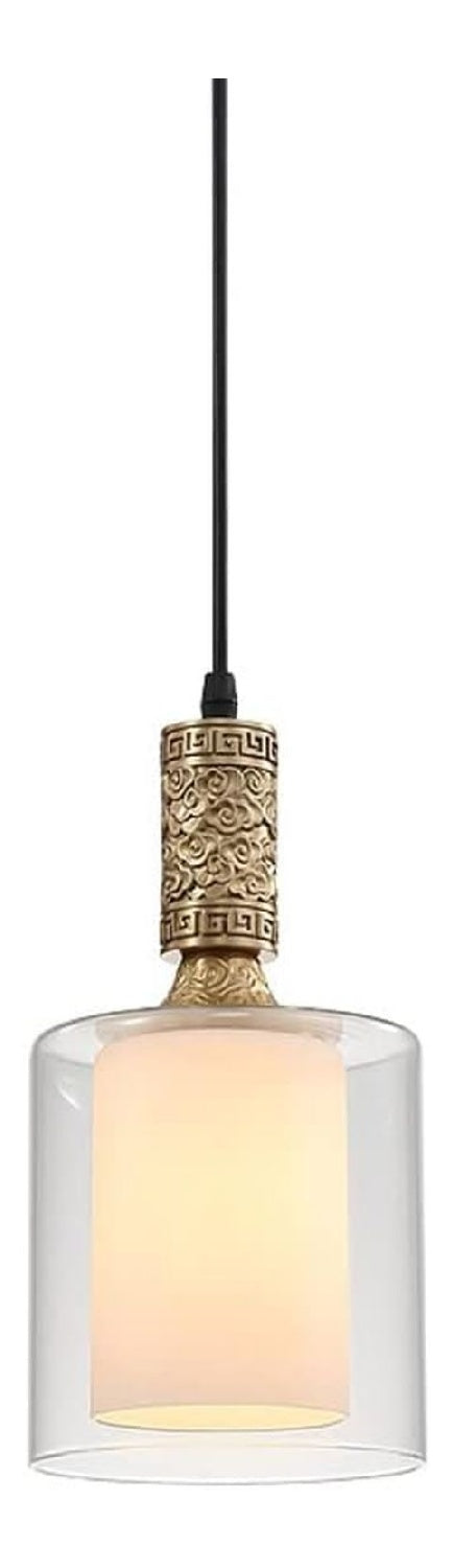 Lustre decoratif Ambre avec diffusion lumineuse harmonieuse E27