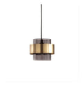 Solution lumineuse Noir et Dore au dessin sobre en format suspension 60 W E27