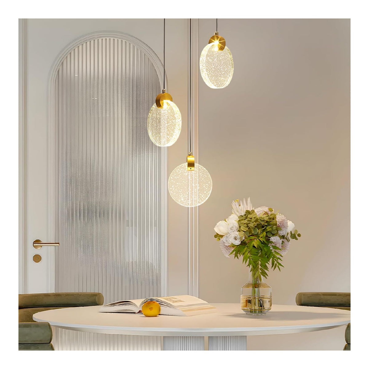 Suspension Dore et Ambre au style moderne avec conception fonctionnelle PN-7906