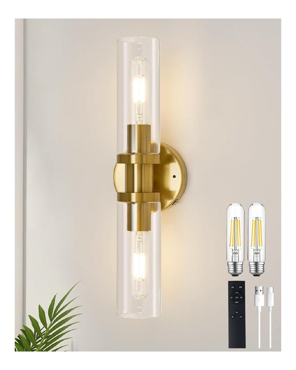 Applique murale Dore et Ambre a presence elegante et lumiere agreable 3000 K