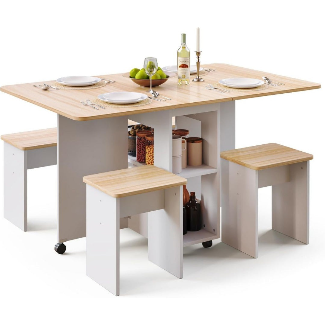 Armoires finition bois structure metal noir