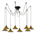 Suspension Ambre et Rose au style moderne avec conception fonctionnelle 60 W E27
