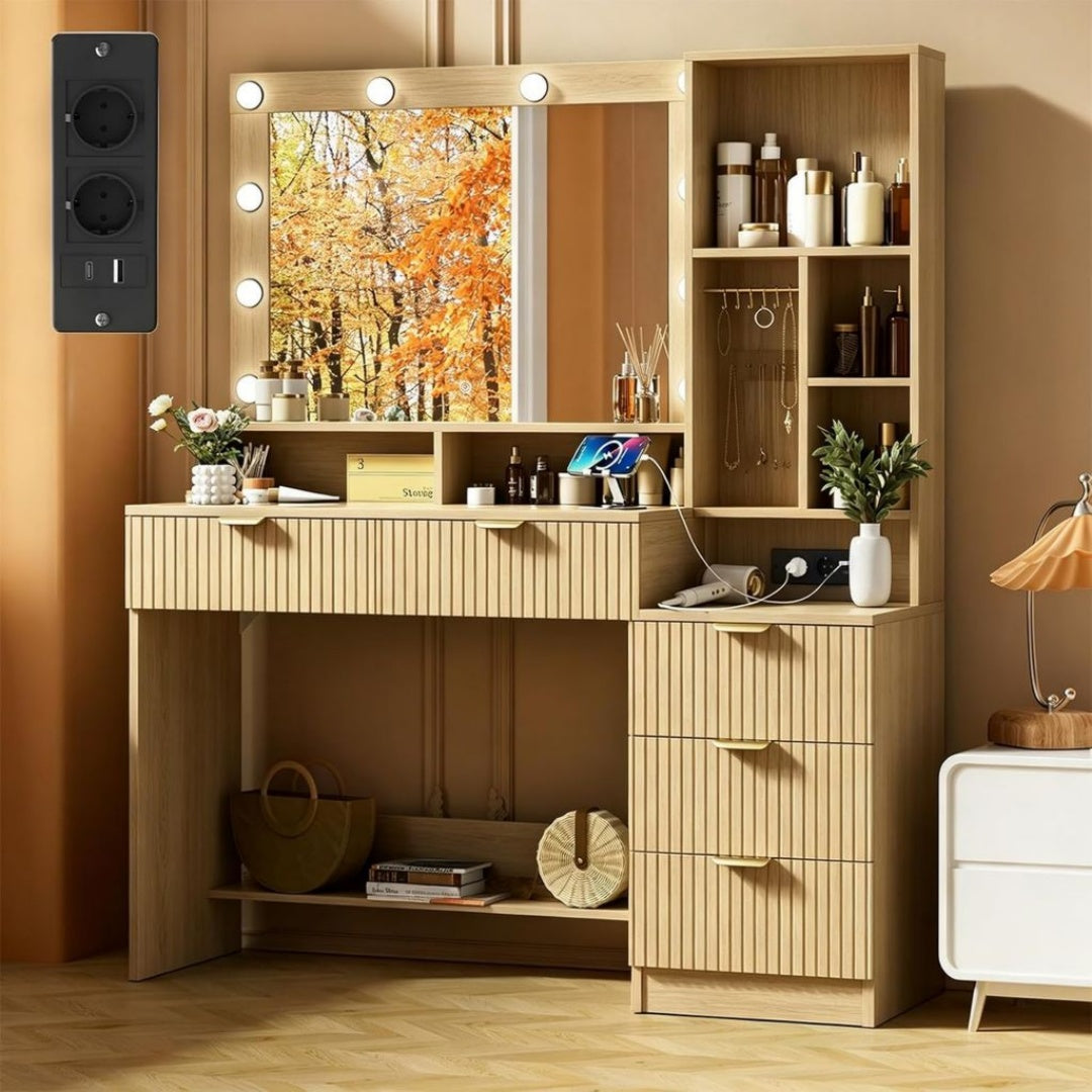 Buffets hauts avec tiroirs reglable blanc