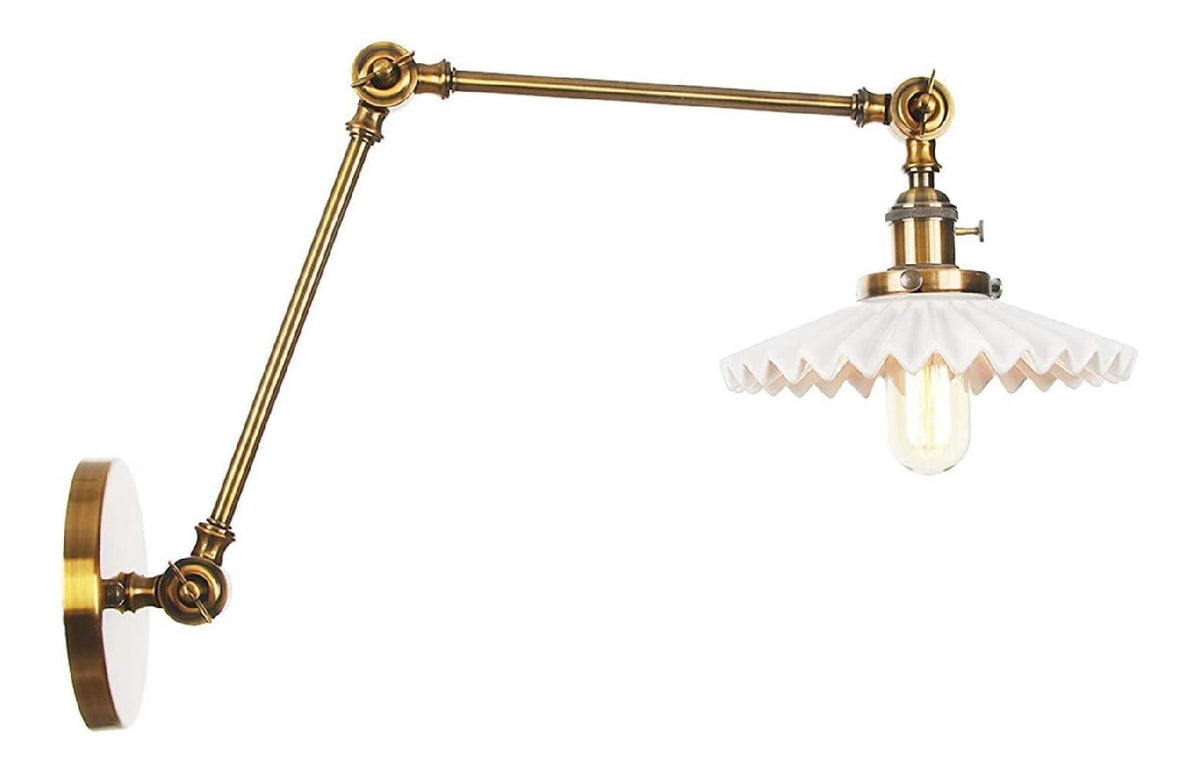 Applique murale Blanc et Ambre au style moderne avec conception fonctionnelle 60 W E27