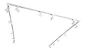 Luminaire Blanc et Ambre a silhouette graphique de type rail de spots IP20 GU10