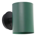 Luminaire Noir et Vert a silhouette graphique de type applique murale