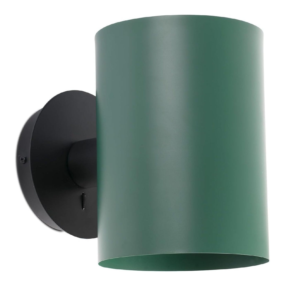 Luminaire Noir et Vert a silhouette graphique de type applique murale