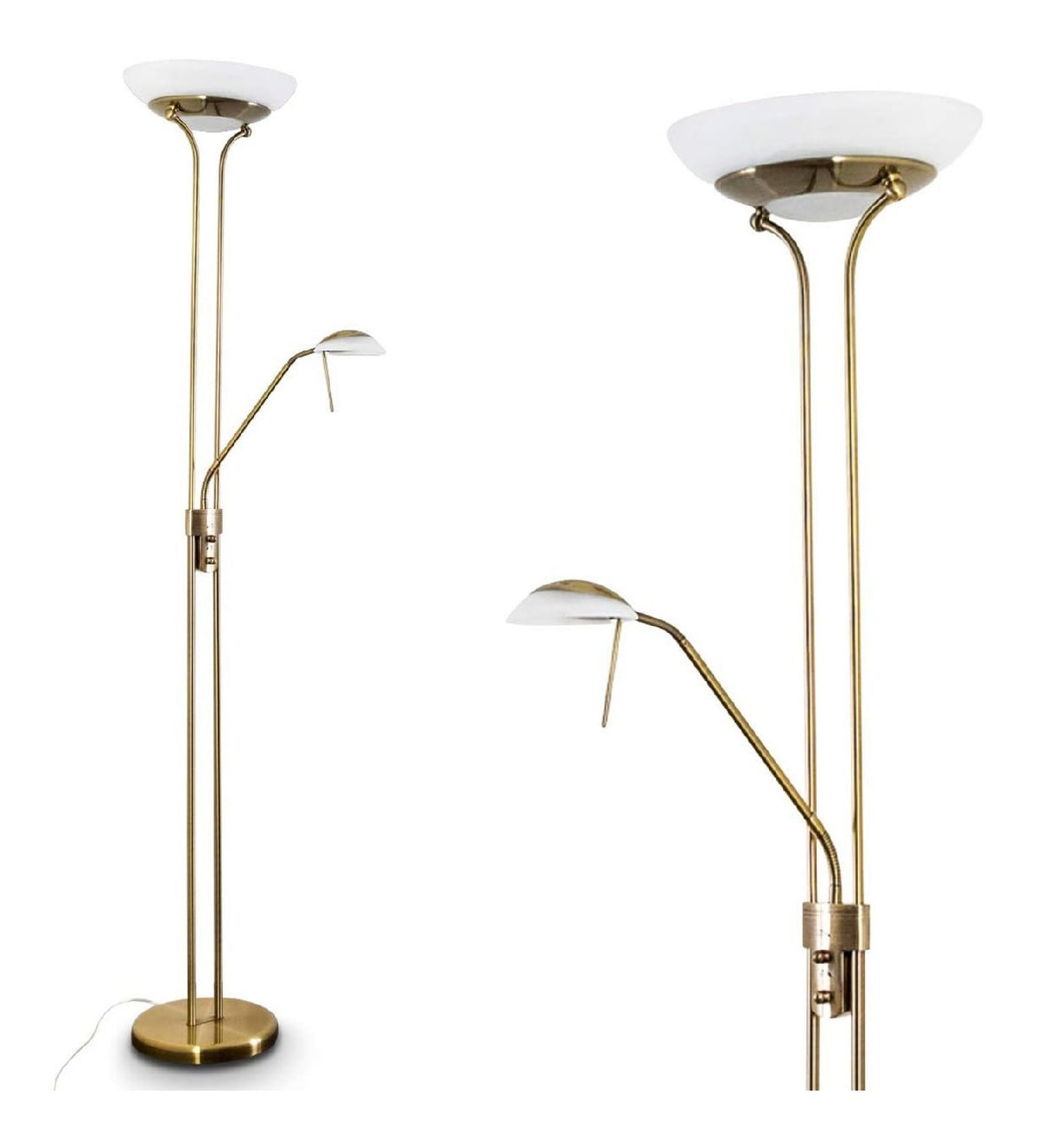 Solution lumineuse Blanc et Ambre au dessin sobre en format lampadaire IP20