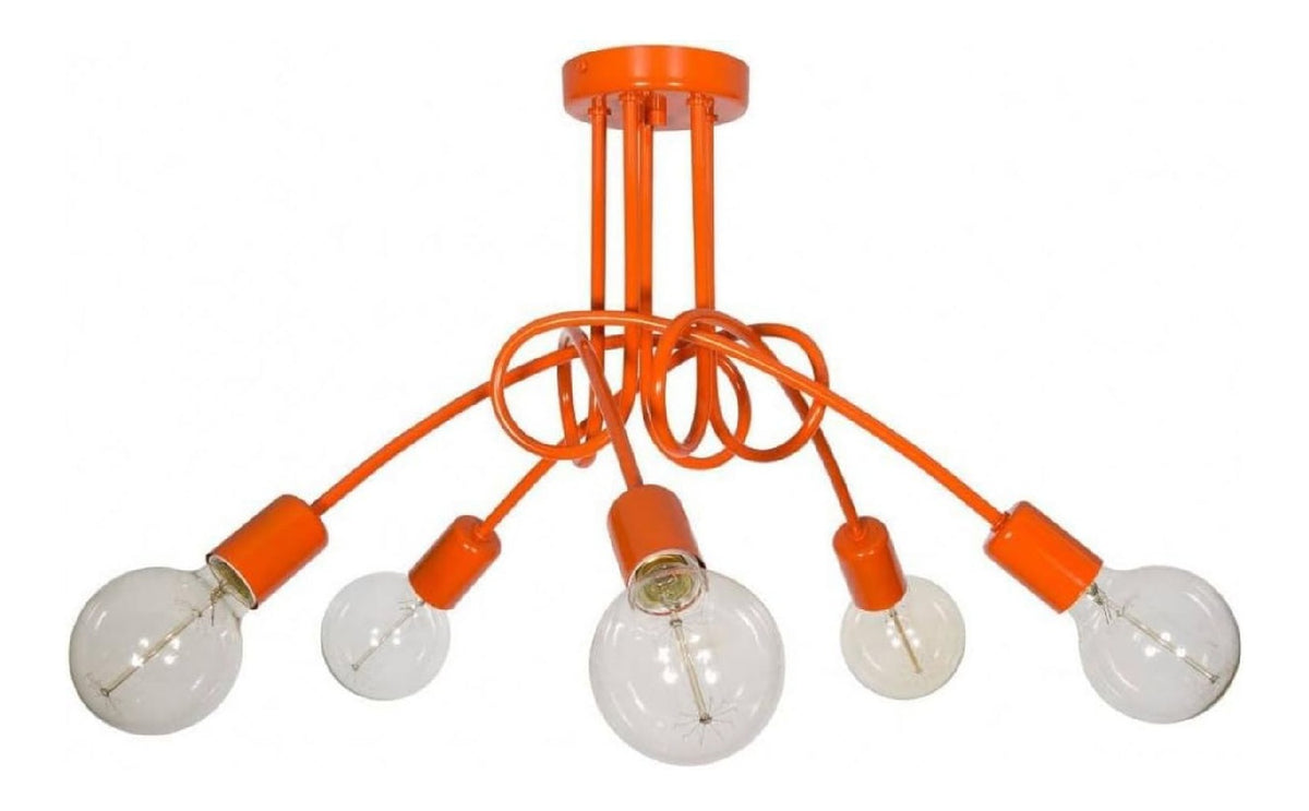 Suspension Ambre au style moderne avec conception fonctionnelle 60W E27