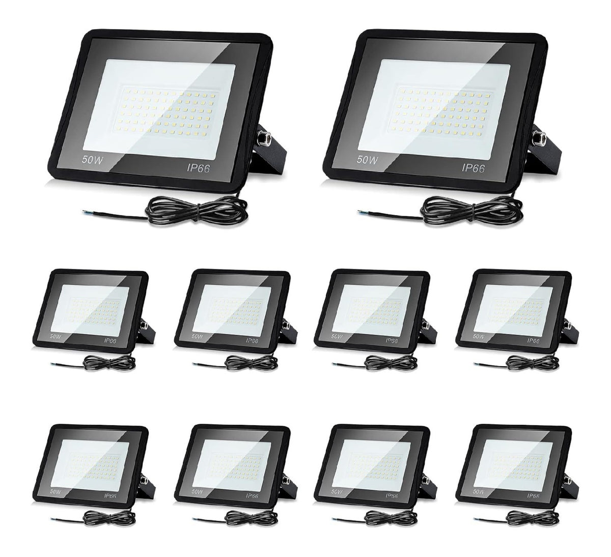 Solution lumineuse Blanc et Rouge au dessin sobre en format applique murale 50W IP66 3000K