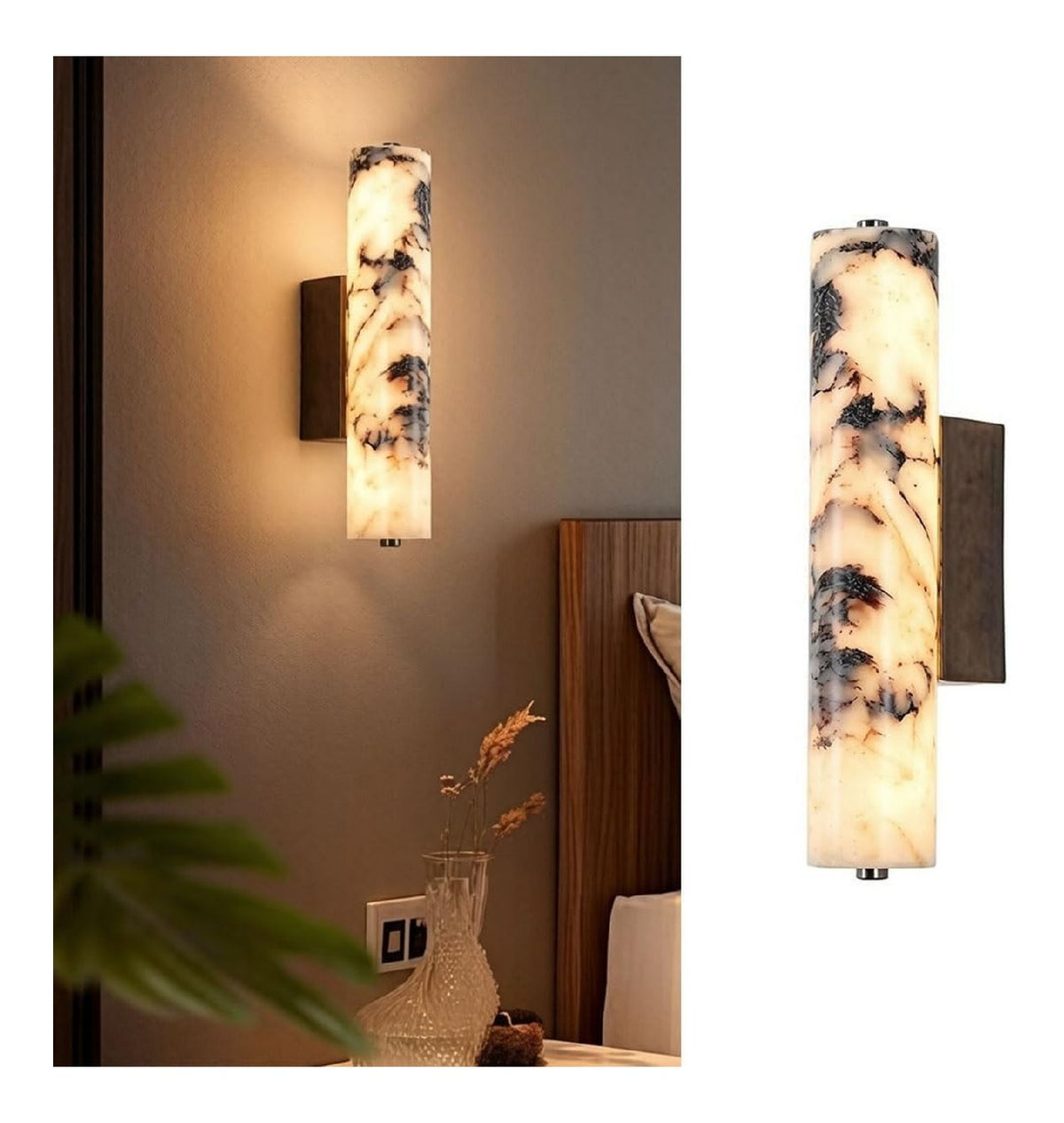 Solution lumineuse Blanc et Ambre au dessin sobre en format applique murale 3000K
