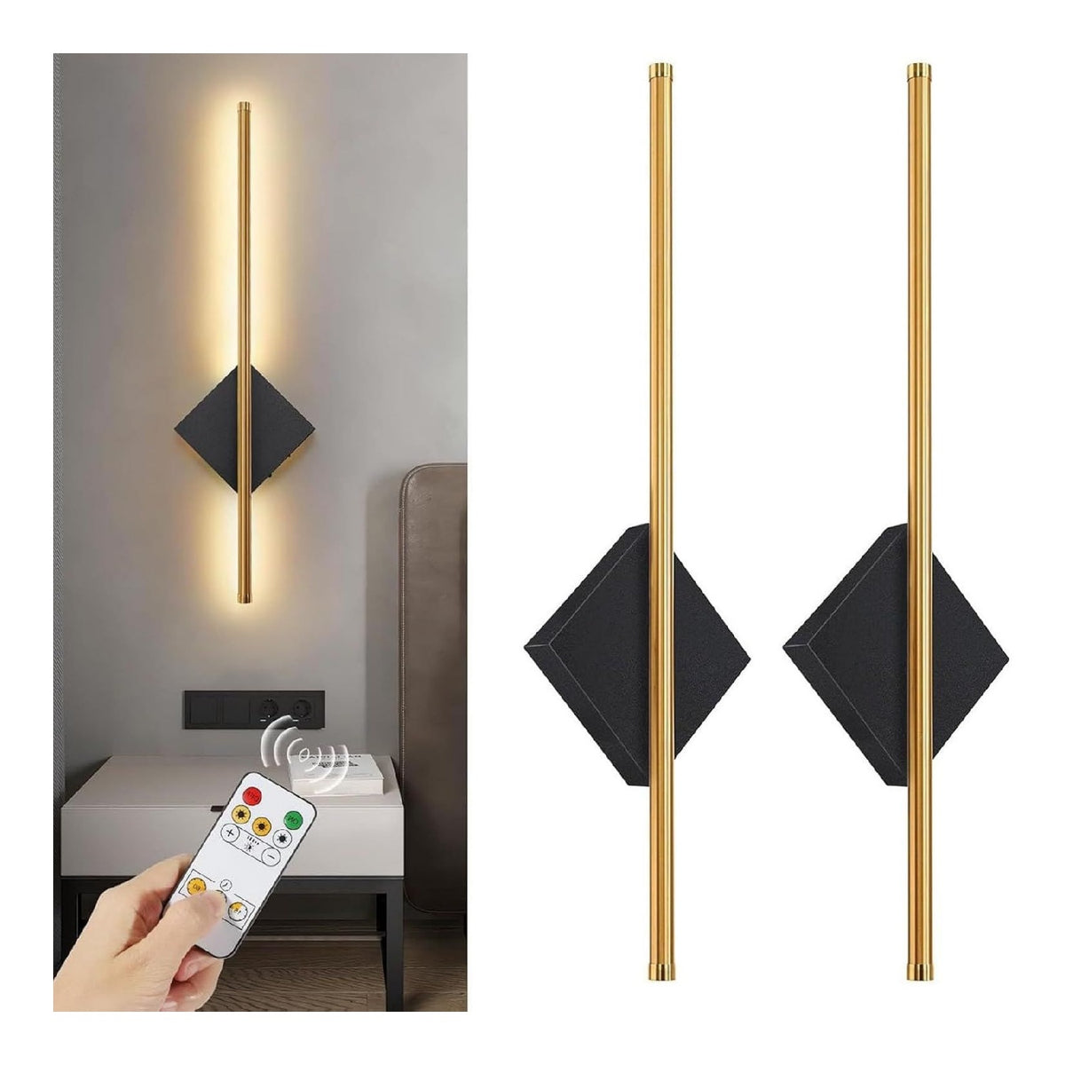 Solution lumineuse Noir et Blanc au dessin sobre en format applique murale 3000K