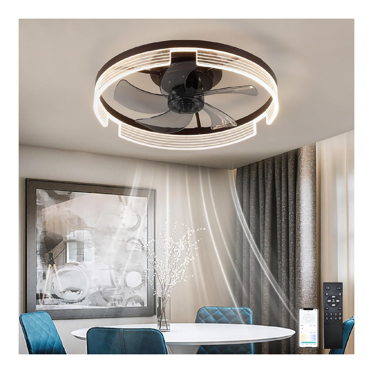 Lustre Ambre et Marron a presence elegante et lumiere agreable 3000 K